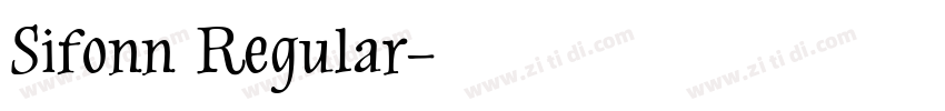 Sifonn Regular字体转换